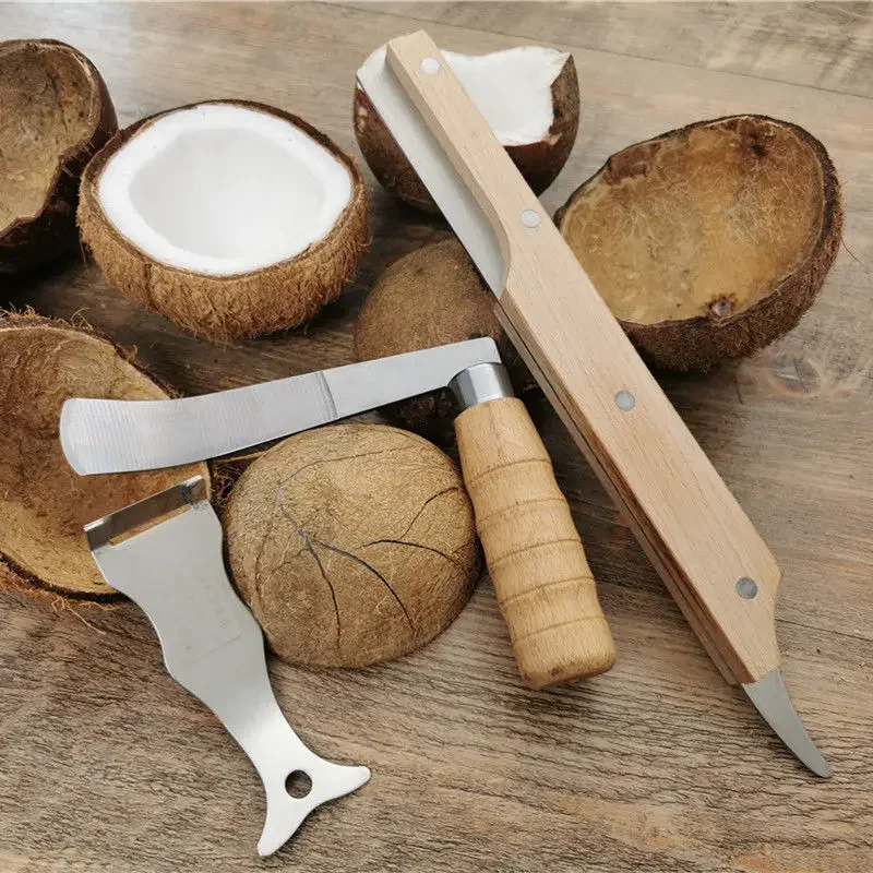 Coconut Opener Fruit Opener Double Ended Coconut Cutter With Wooden Handle Coconut Shell Knife Kitchen Gadget Opener Tool
Coconut Opener Fruit Opener Double Ended Coconut Cutter With Wooden Handle Coconut Shell Knife Kitchen Gadget Opener Tool