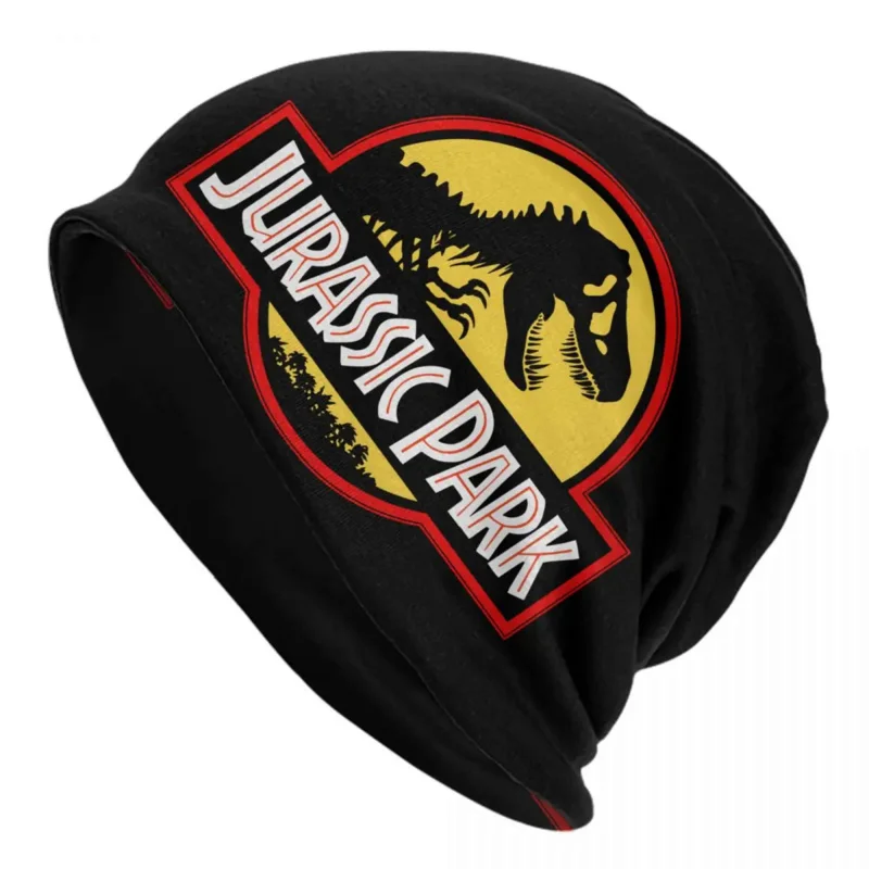 

Jurassic Park Dinosaur Print Skullies Beanies Caps Unisex Winter Warm Knit Hat Women Fashion Adult Bonnet Hats Outdoor Ski Cap