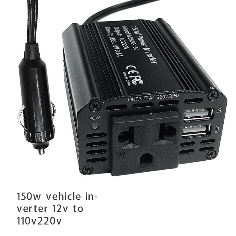 Car Inverter 150W 12V To 110V220V Car Converter Power Inverter Adapter USB Charger Fast Charging
Car Inverter 150W 12V To 110V220V Car Converter Power Inverter Adapter USB Charger Fast Charging