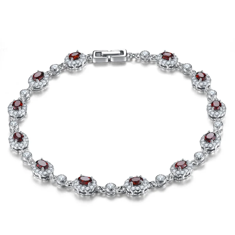 Real Natural Garnet Bracelets for Women Solid Sterling S925 Sliver Birthday Gift 18CM
Real Natural Garnet Bracelets for Women Solid Sterling S925 Sliver Birthday Gift 18CM