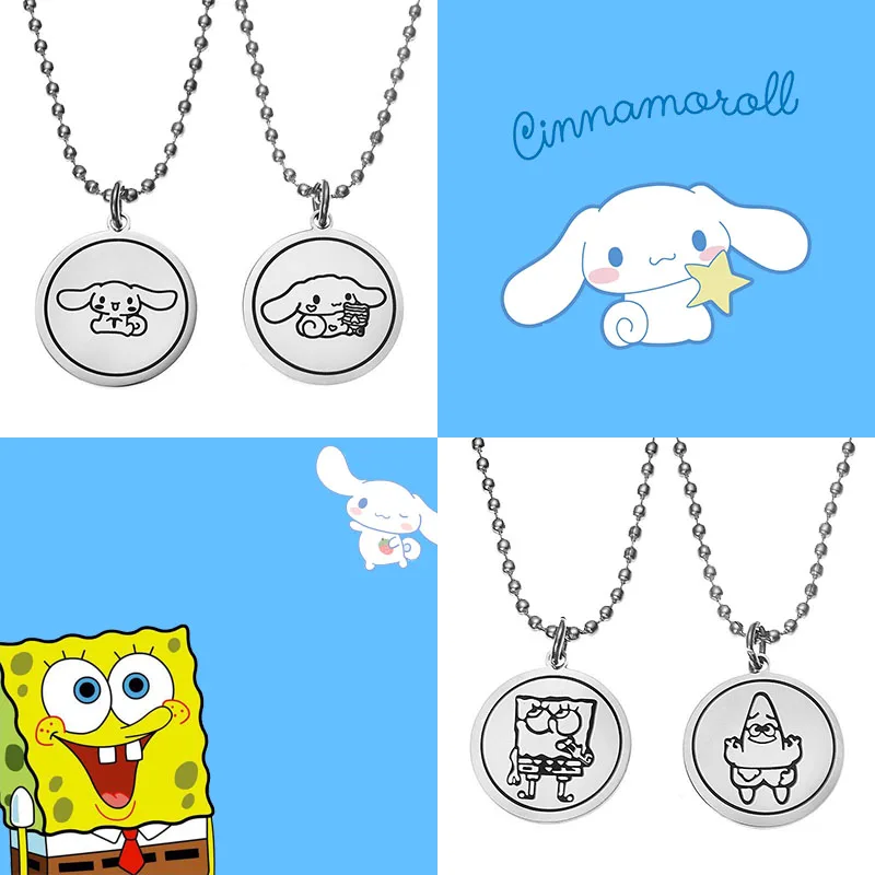 Sanrio New Necklace Titanium Steel Cartoon Ins Kawaii Cinnamoroll Kuromi Spongebob Girlfriend Couple Fashion Sweater Chain
Sanrio New Necklace Titanium Steel Cartoon Ins Kawaii Cinnamoroll Kuromi Spongebob Girlfriend Couple Fashion Sweater Chain