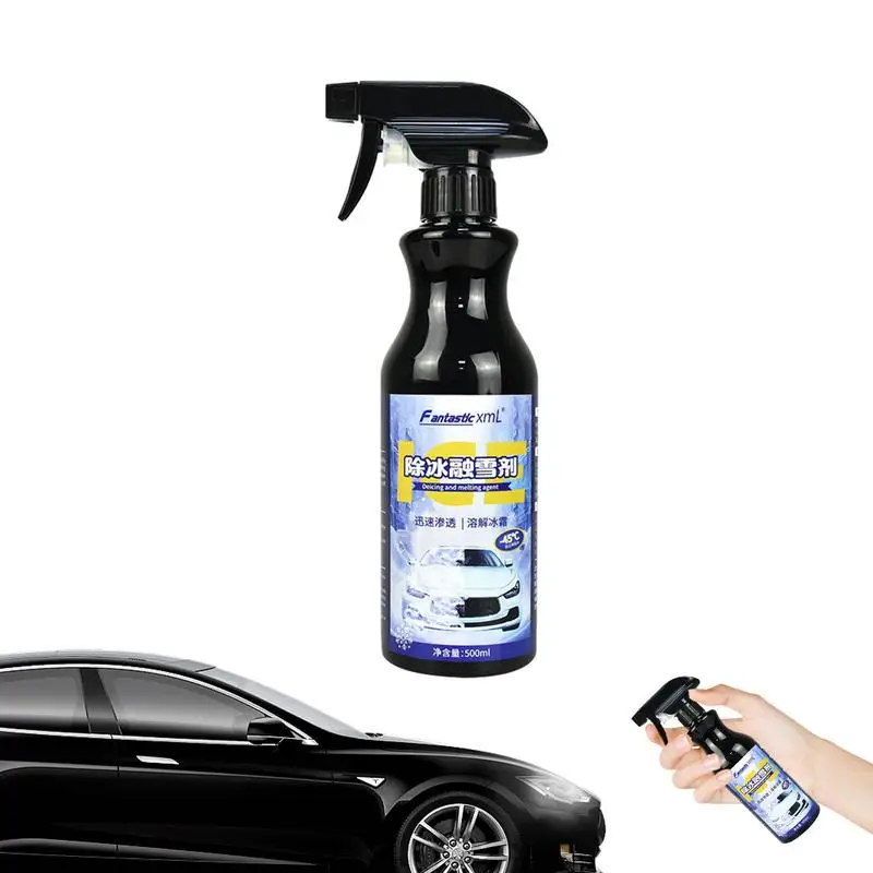 

500ml Windshield Deicer Spray Refrigerator Defrost Snow Melting Deicing Agent Rapid Thawing Glass Freeze Remover Long Lasting
