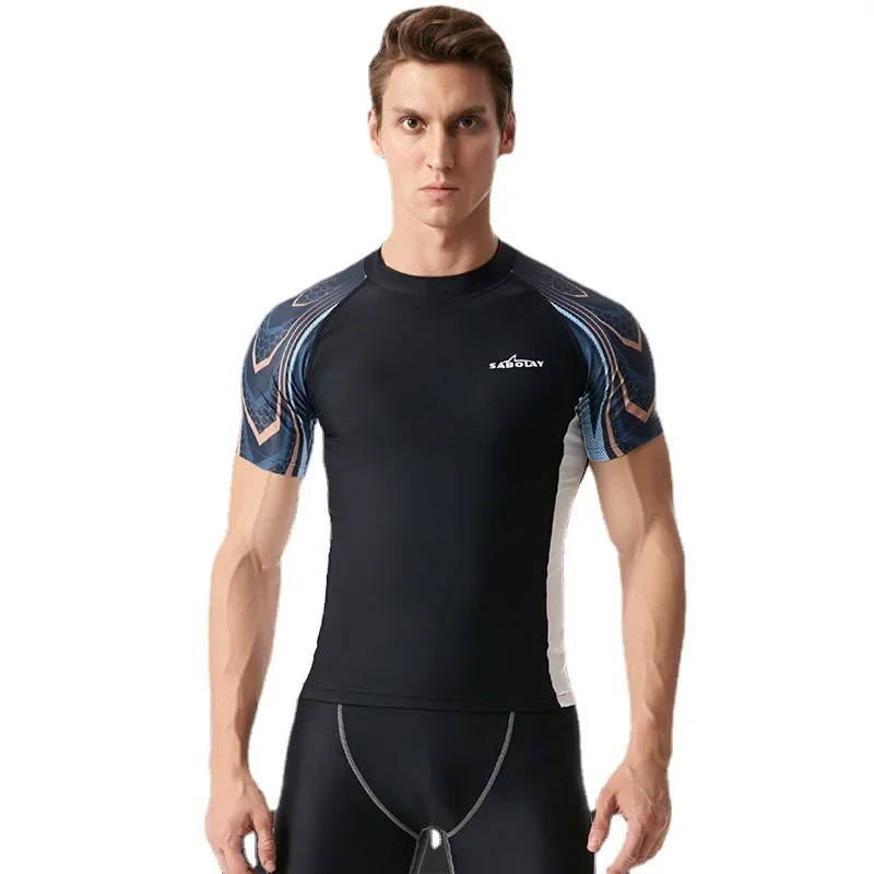 Men's Swimwear Split Wetsuit Skinny Quick Drying Surfwear Swimming Suit Short Sleeve Top Shorts Stretch Tshirt Capris Rash Guard
Men's Swimwear Split Wetsuit Skinny Quick Drying Surfwear Swimming Suit Short Sleeve Top Shorts Stretch Tshirt Capris Rash Guard