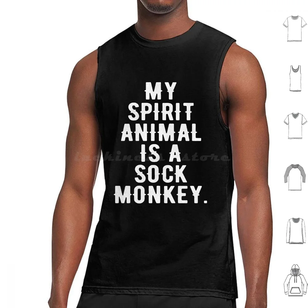 

Забавные майки My Spirit Animal Is A Sock Monkey, хлопковые топы с принтом My Spirit Animal-это забавная обезьянка-носок