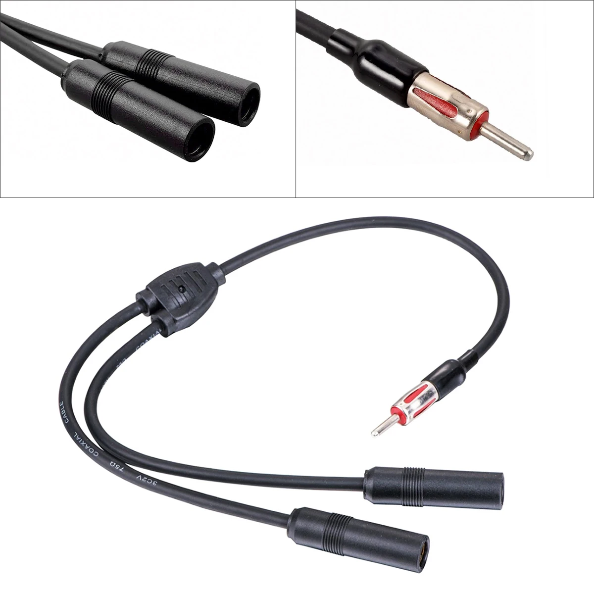 Car Stereo Antenna 1 Male to 2 Female Y Adapter Conversion Cable Automobile Coaxial Speaker Audio Cables Line Car Accessories
Car Stereo Antenna 1 Male to 2 Female Y Adapter Conversion Cable Automobile Coaxial Speaker Audio Cables Line Car Accessories