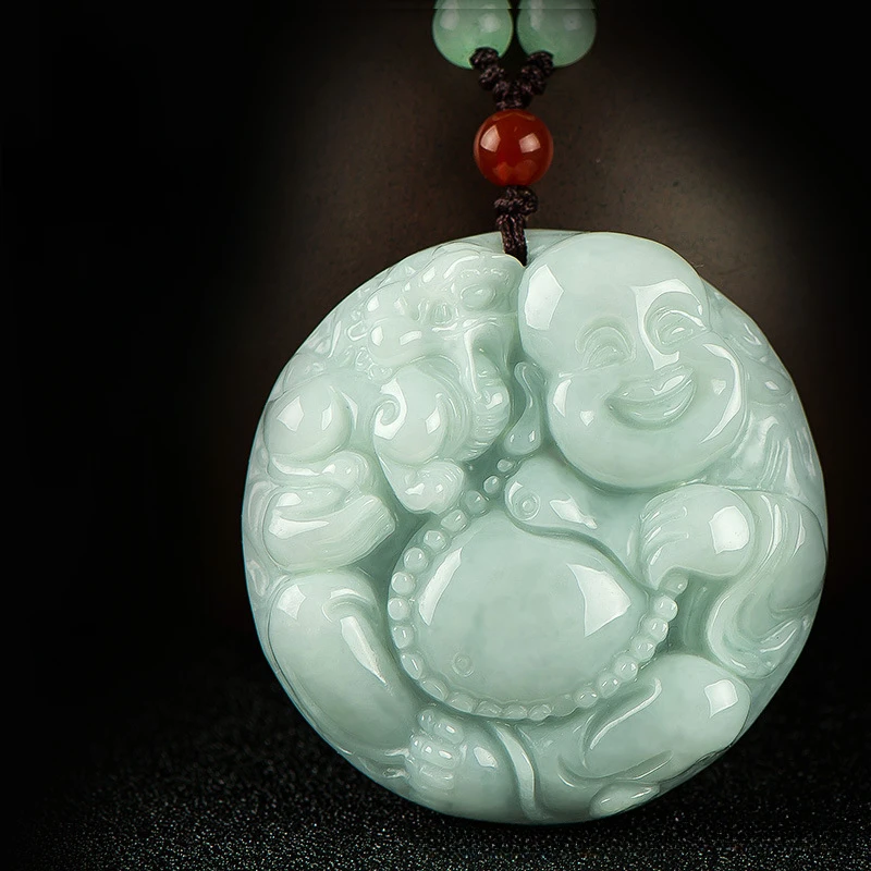 Natural Myanmar A-grade Jade Pixiu Maitreya Buddha Pendant Women's Sculpture Versatile Jade Pendant
Natural Myanmar A-grade Jade Pixiu Maitreya Buddha Pendant Women's Sculpture Versatile Jade Pendant