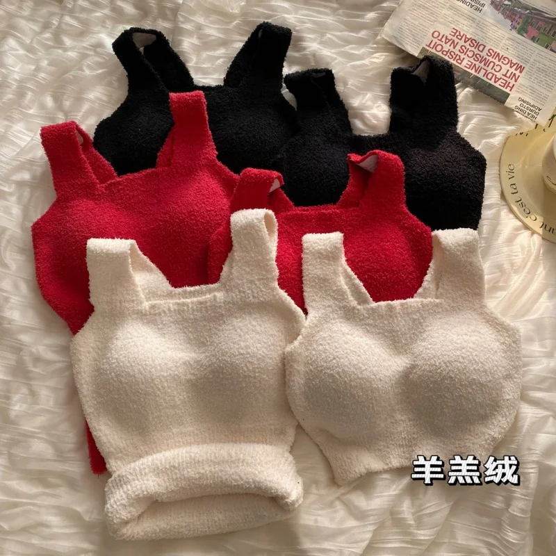 Lamb Fleece Thermal Belt Cushion Strap Vest Wearless Bra One piece Cashmere Underwear Female
Lamb Fleece Thermal Belt Cushion Strap Vest Wearless Bra One piece Cashmere Underwear Female