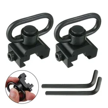 2 Pack 360° Rotatable QD Sling Swivel with Sling Adapter Heavy Duty Quick Release Push Button 20mm Mount Base Hunting parts
2 Pack 360° Rotatable QD Sling Swivel with Sling Adapter Heavy Duty Quick Release Push Button 20mm Mount Base Hunting parts