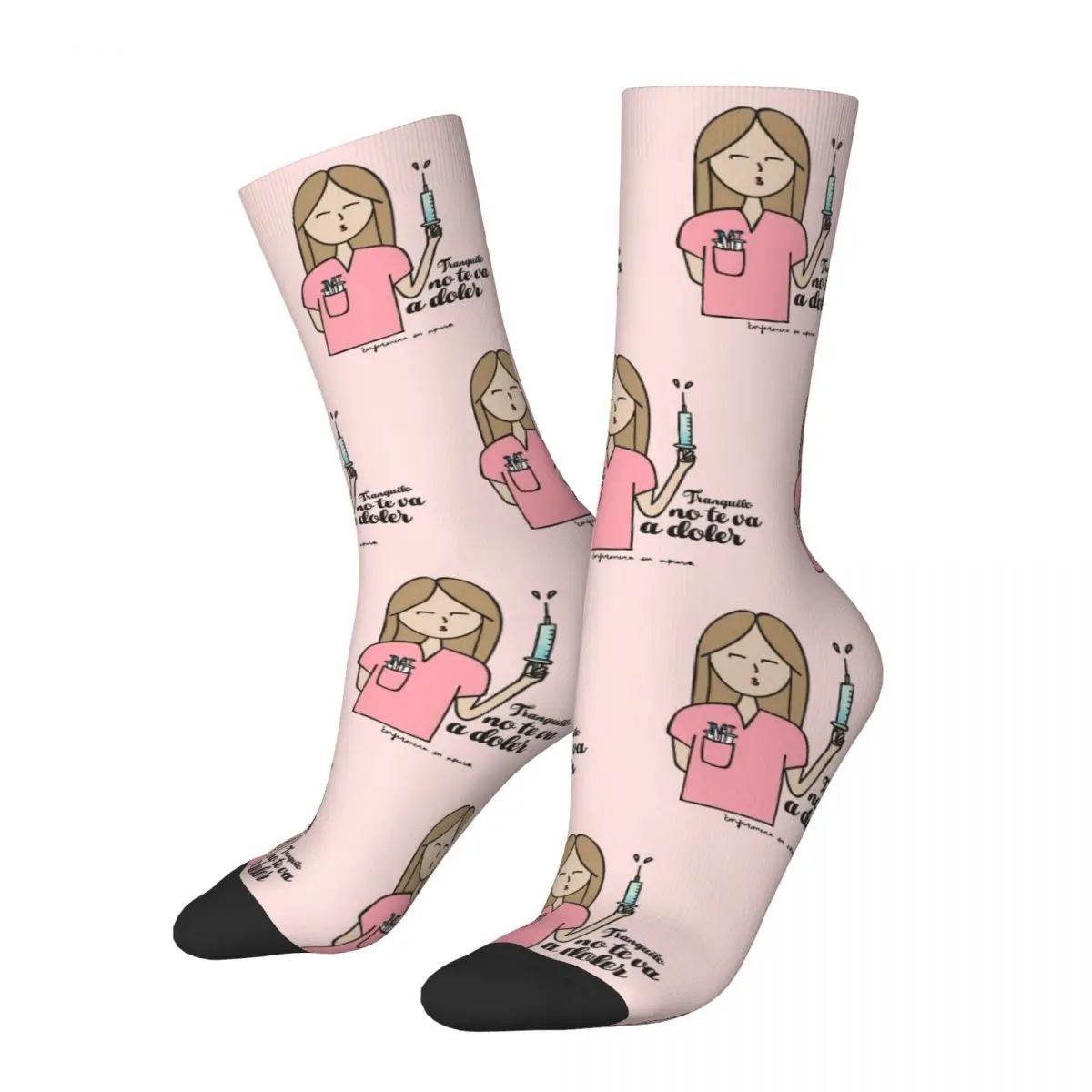 

Gift For Doctor Nurse Merch Crew Socks Non-slip Enfermera En Apuros Working Long Stockings Cute for Woman Birthday Gifts Idea