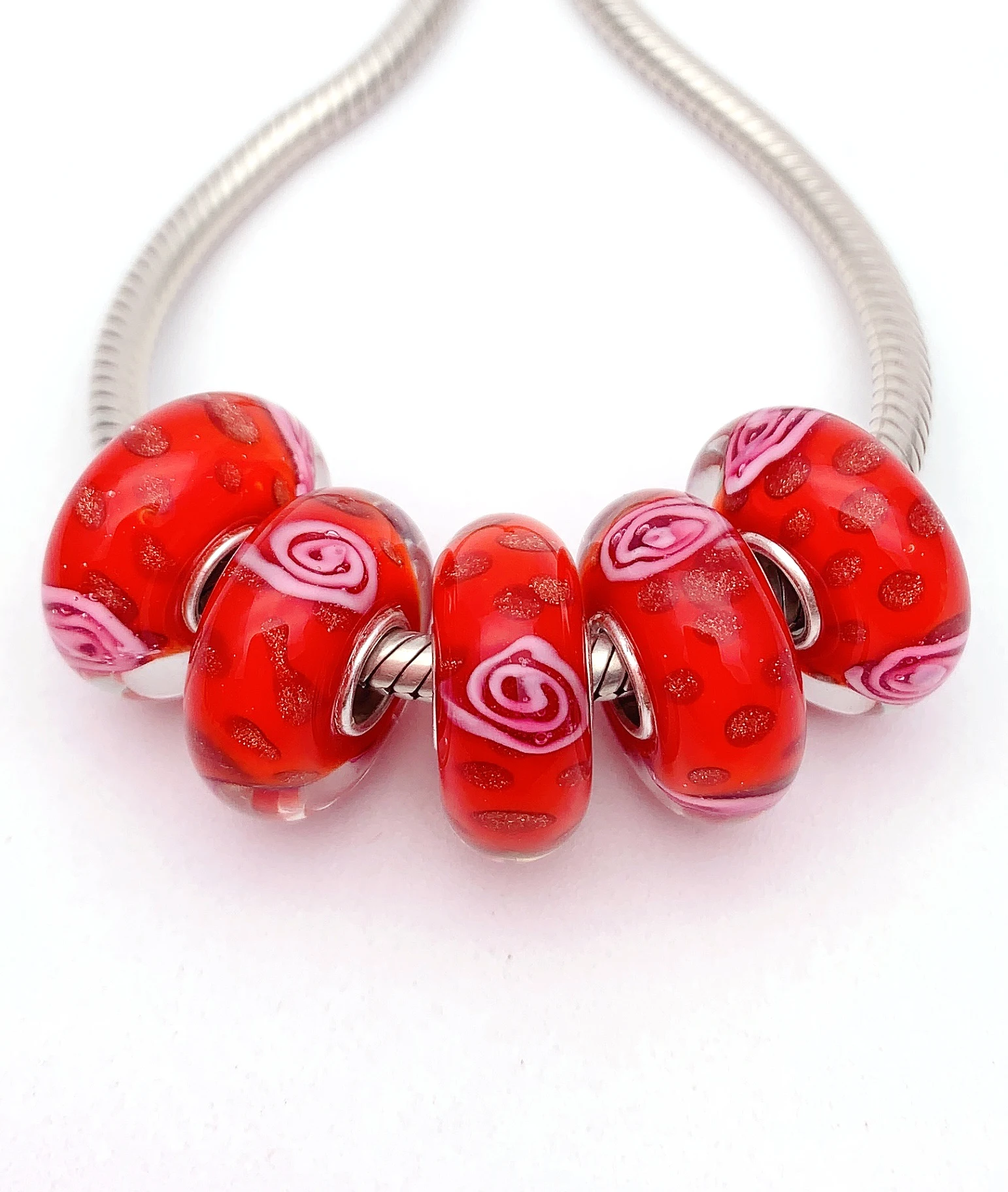 YG281 5X 100% Authenticity S925 Sterling Silver Beads Murano Glassbeads NEW Fit European Charms Bracelet Diy Jewelry Lampwork
YG281 5X 100% Authenticity S925 Sterling Silver Beads Murano Glassbeads NEW Fit European Charms Bracelet Diy Jewelry Lampwork