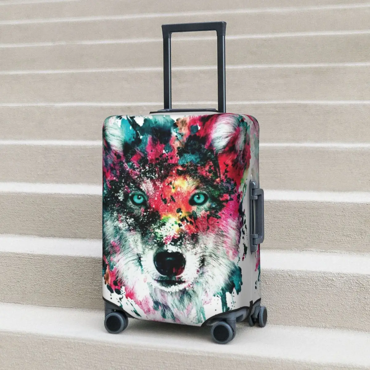 Wolf Graffiti Suitcase Cover Vacation Animals Eyes Colorful Useful Luggage Case Cruise Trip Protector
Wolf Graffiti Suitcase Cover Vacation Animals Eyes Colorful Useful Luggage Case Cruise Trip Protector