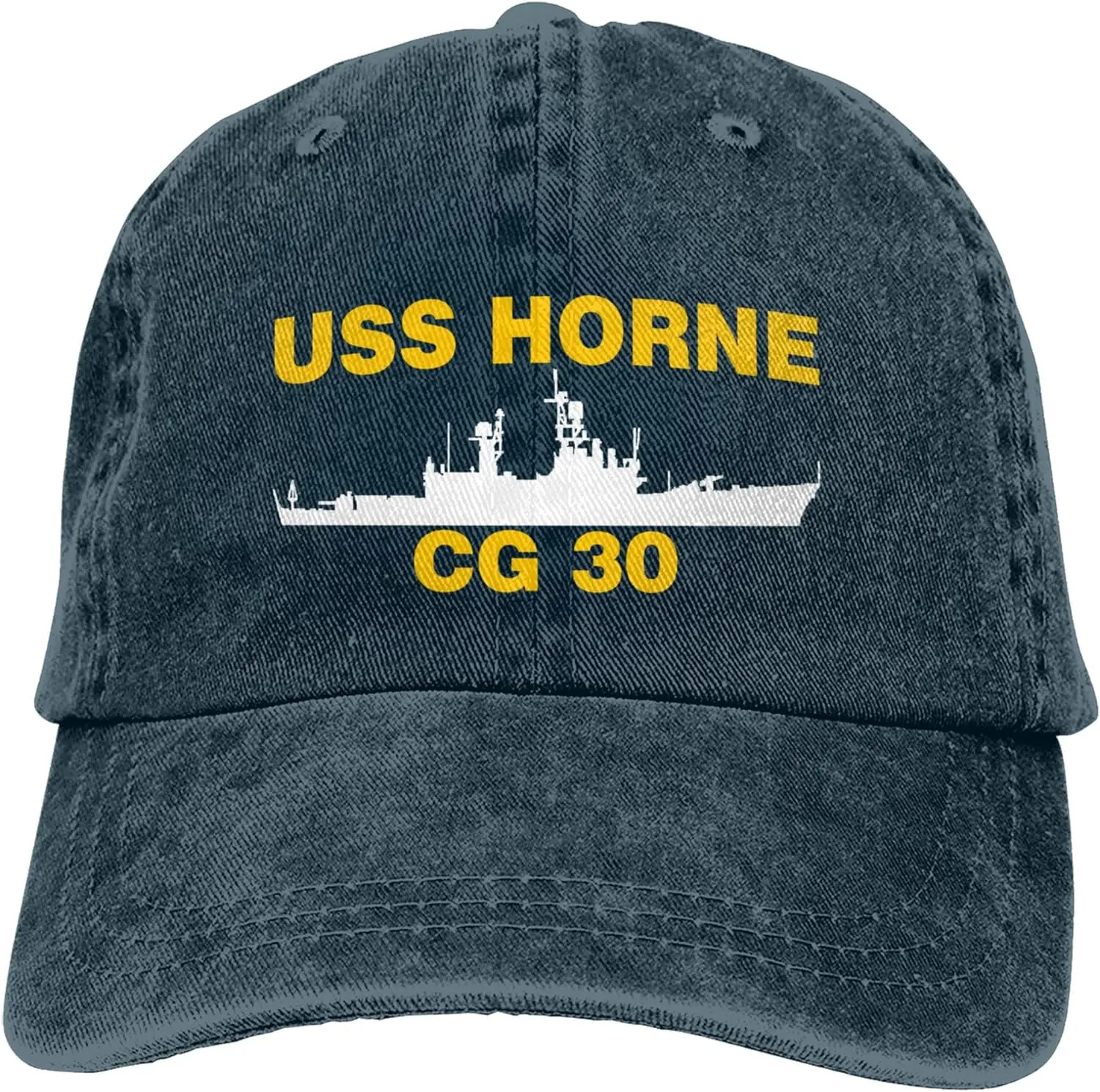 

USS Horne CG 30 DLG 30 винтажная шапка-Сэндвич Бейсболки джинсовые шапки ковбойские