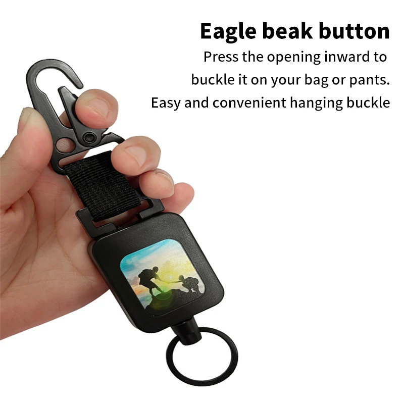 Nylon Wire Keychain Holder Multi-Purpose Tactical Backpack Hooks Retractable Badge Reels Outdoor Camping Hanging Accessories
Nylon Wire Keychain Holder Multi-Purpose Tactical Backpack Hooks Retractable Badge Reels Outdoor Camping Hanging Accessories
