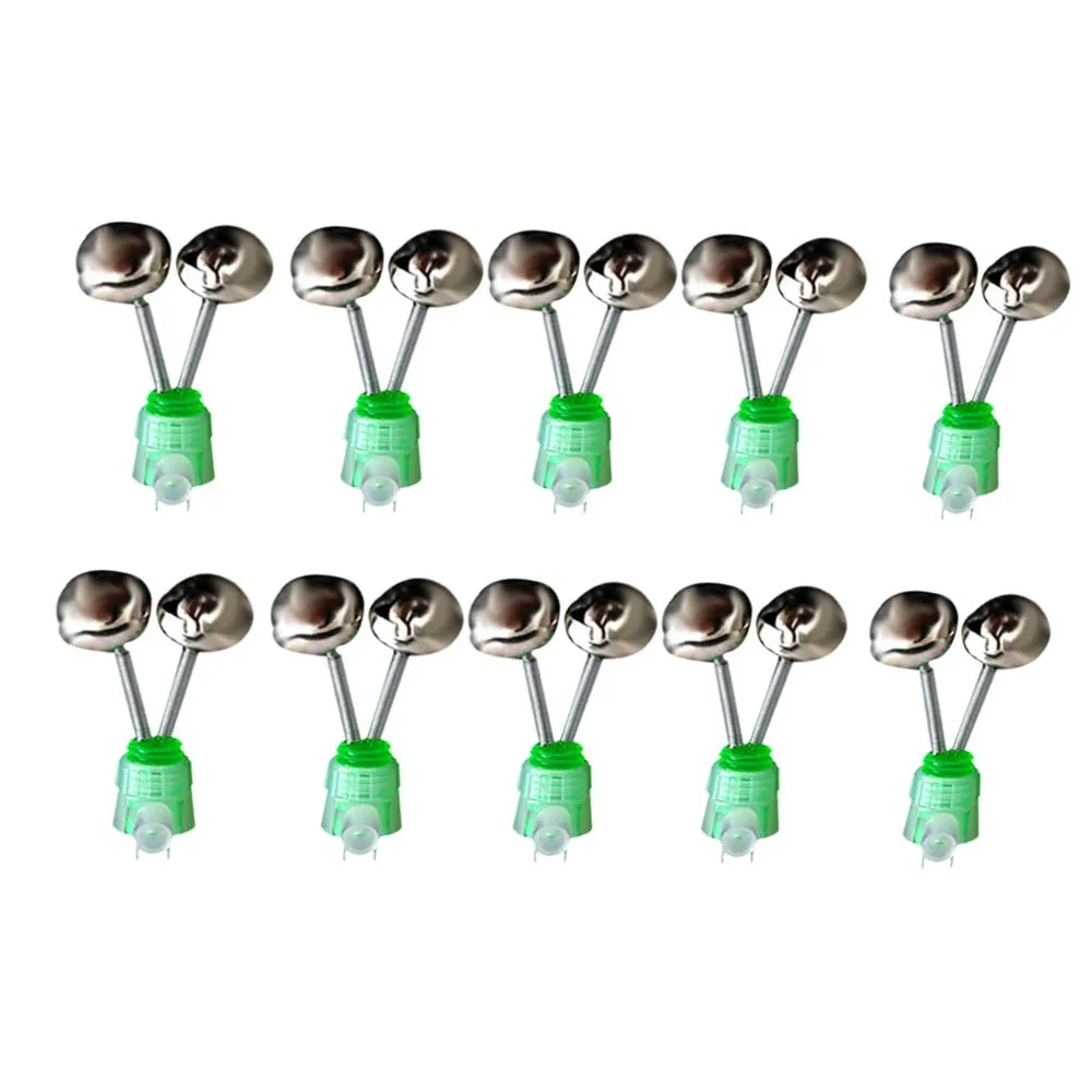 10Pcs/set Fishing Bite Alarms Twin Spiral Bells Outdoor Night Fishing Rod Bell Indicator Fishing Tool Accessories
10Pcs/set Fishing Bite Alarms Twin Spiral Bells Outdoor Night Fishing Rod Bell Indicator Fishing Tool Accessories