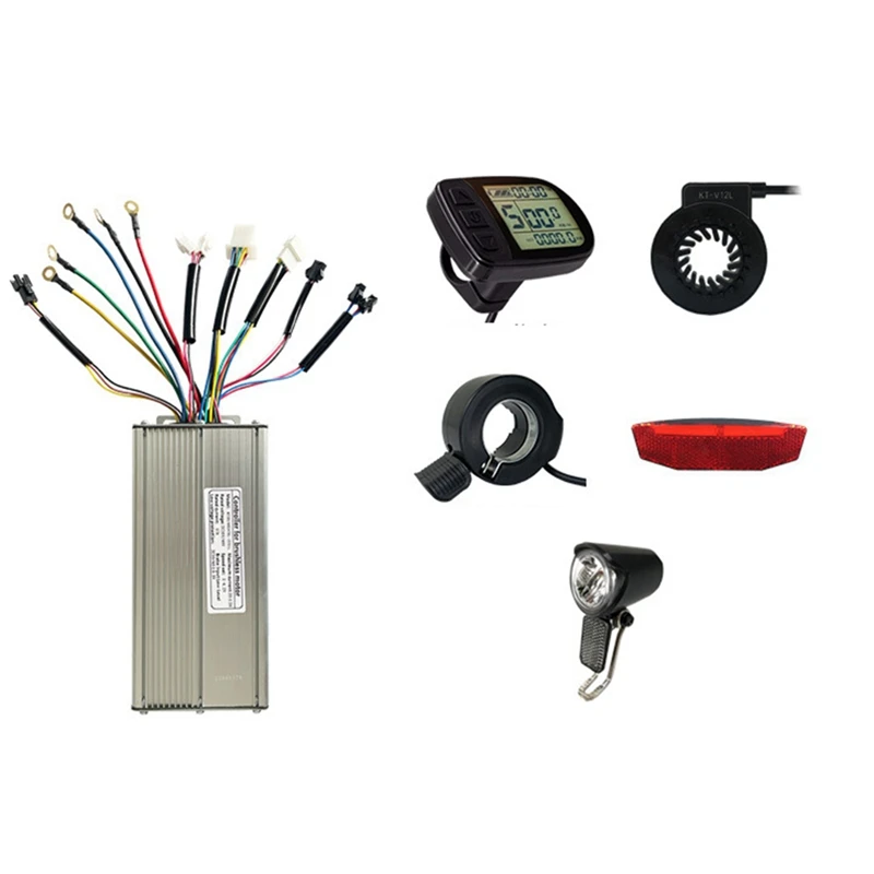 36V 48V 1000W E-Bike 30A Sine Wave Brushless Controller With KT LCD5 Display E-Bike Light Kit
36V 48V 1000W E-Bike 30A Sine Wave Brushless Controller With KT LCD5 Display E-Bike Light Kit