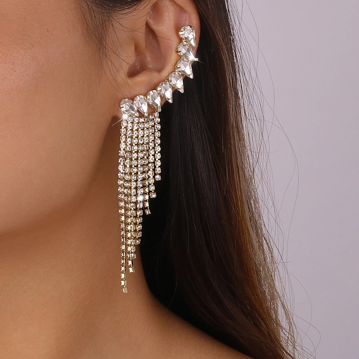 JURAN Women's Fashion Crystal Tassel Earrings High-quality Statement Rhinestone Luxury Wedding Bridal Bijoux 2023 Trend Jewelry
JURAN Women's Fashion Crystal Tassel Earrings High-quality Statement Rhinestone Luxury Wedding Bridal Bijoux 2023 Trend Jewelry