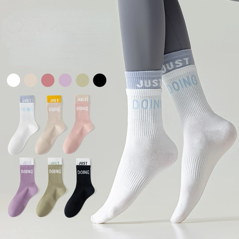 

Yoga Non-slip socks Silicone Indoor Women Professional Fitness Socks gym Floor Dance Pilates Mid-tube Bottom Sports Socks