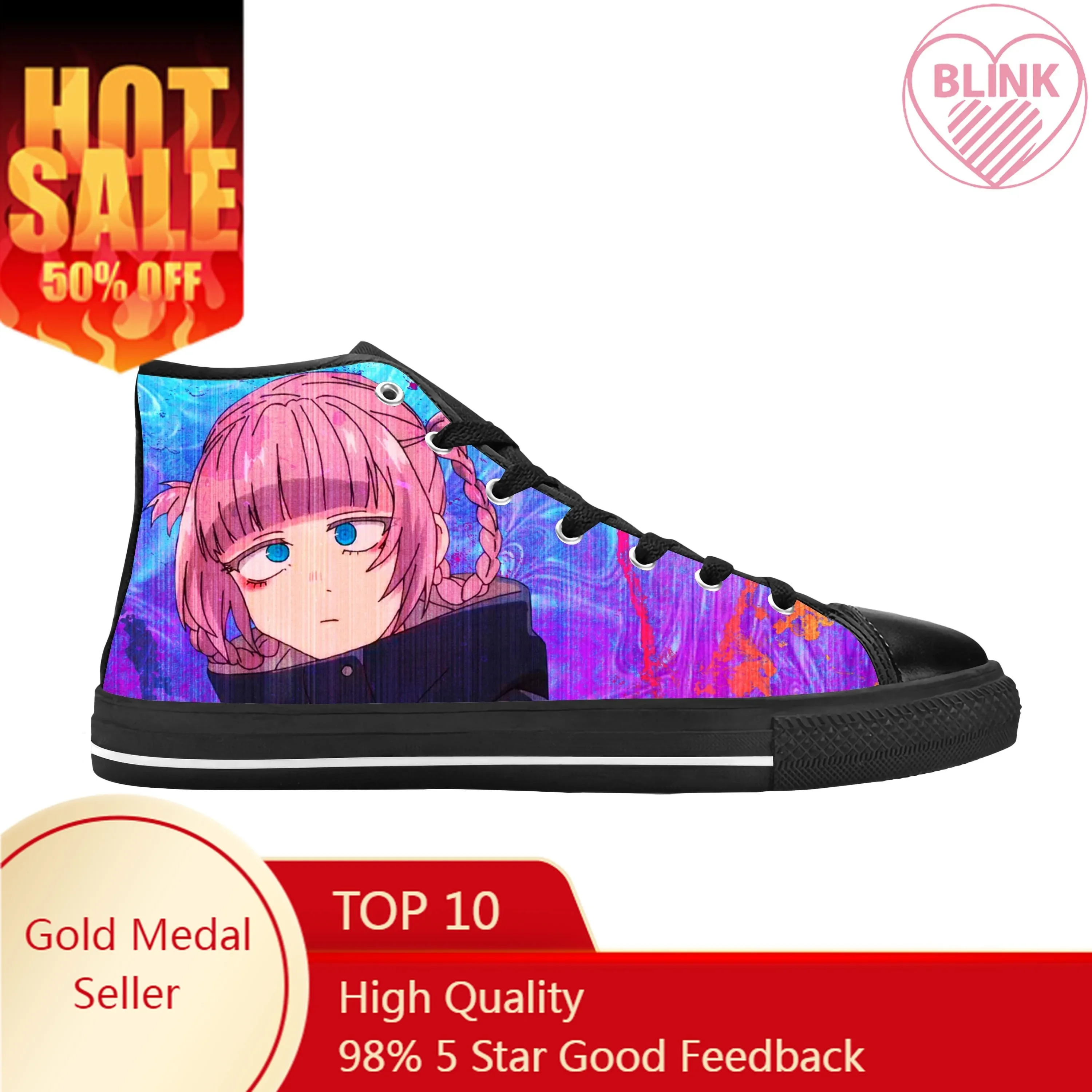 Japanese Anime CALL OF THE NIGHT Nanakusa Nazuna Casual Cloth Shoes High Top Comfortable Breathable 3D Print Men Women Sneakers
Japanese Anime CALL OF THE NIGHT Nanakusa Nazuna Casual Cloth Shoes High Top Comfortable Breathable 3D Print Men Women Sneakers