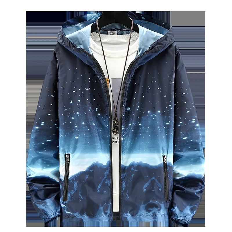 Mens Woman Quick Dry Skin Jackets Sunscreen Waterproof Mens Thin Starry Sky Print Ultra-Light Windbreake Jacke 7XL Plus Size
Mens Woman Quick Dry Skin Jackets Sunscreen Waterproof Mens Thin Starry Sky Print Ultra-Light Windbreake Jacke 7XL Plus Size