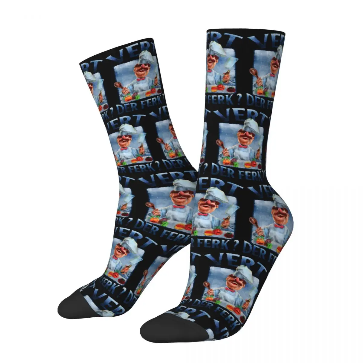 

VERT DER FERK SWEDISH CHEF 5 Socks Harajuku Sweat Absorbing Stockings All Season Long Socks Accessories for Man's Woman's Gifts