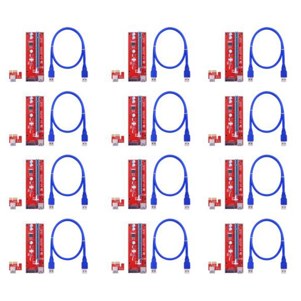 12Pcs VER007S PCI-E Riser Card 007S PCIE 1X to 16X Extender 15Pin SATA Power 60CM USB 3.0 Cable for BTC LTC Mining Miner
12Pcs VER007S PCI-E Riser Card 007S PCIE 1X to 16X Extender 15Pin SATA Power 60CM USB 3.0 Cable for BTC LTC Mining Miner