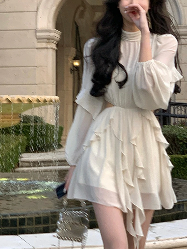2023 Summer Beach Style Chiffon Y2k Mini Dress Office Lady Casual Long Sleeve Elegant One Piece Dress Korean Fashion Clothing
2023 Summer Beach Style Chiffon Y2k Mini Dress Office Lady Casual Long Sleeve Elegant One Piece Dress Korean Fashion Clothing