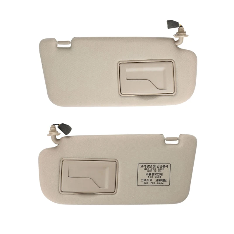 

1Pair Beige Sun Visor Sunshade Mirror Parts 85201-2G010J7 852022G010J7 For Kia Optima Magentis 2006-2010 Car Sun Shield LH+RH