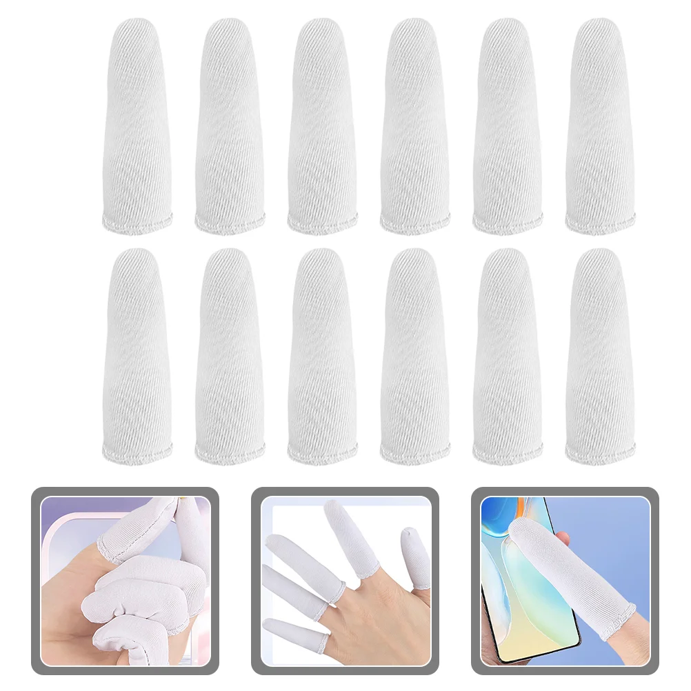 

60 pcs Cotton Finger Cots Breathable Fingertip Protector Non-skid Finger Covers