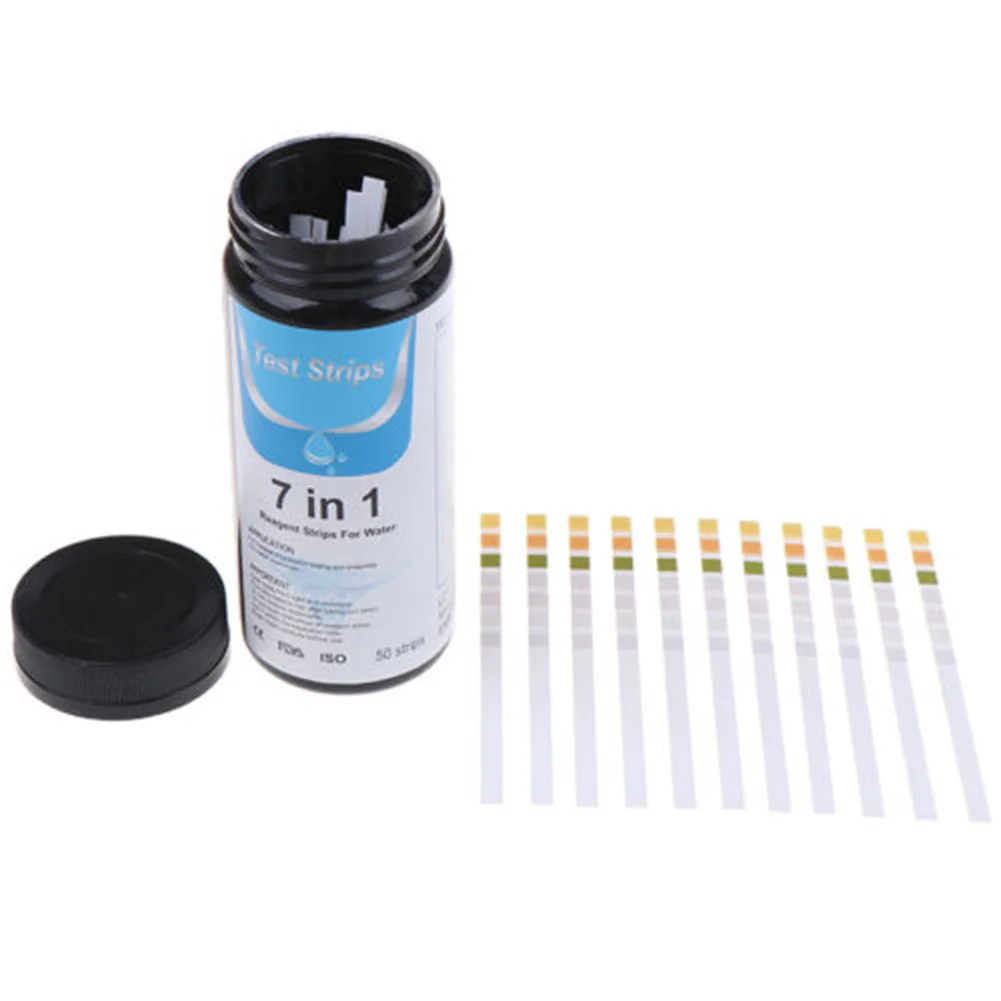 

Cleaning Chemicals & Water Testing Products 50pcs 7 In1 Aquarium Fish Tank Water Tropical Test Strips Kit Nitrite Strip