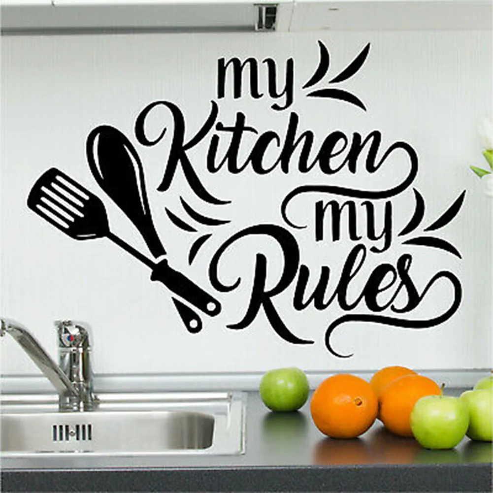 Personalize Your Kitchen Decor with My Kitchen My Rules Stickers Easy Peel Off Long lasting Removability Size 55x44cm
Personalize Your Kitchen Decor with My Kitchen My Rules Stickers Easy Peel Off Long lasting Removability Size 55x44cm