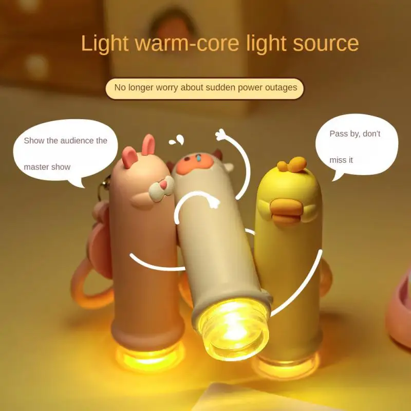 Portable Mini Flashlight Cute Chick Rabbit Flashlight Keychain Battery-powered Torch Camping Lantern Tent Fishing Light Children
Portable Mini Flashlight Cute Chick Rabbit Flashlight Keychain Battery-powered Torch Camping Lantern Tent Fishing Light Children