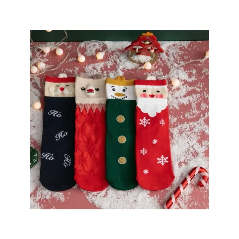 Stylish and Comfortable Christmas Socks Elk Old Bear Ladies Mid-tube Stockings Cartoon Christmas Red Pure - Cotton Socks
Stylish and Comfortable Christmas Socks Elk Old Bear Ladies Mid-tube Stockings Cartoon Christmas Red Pure - Cotton Socks