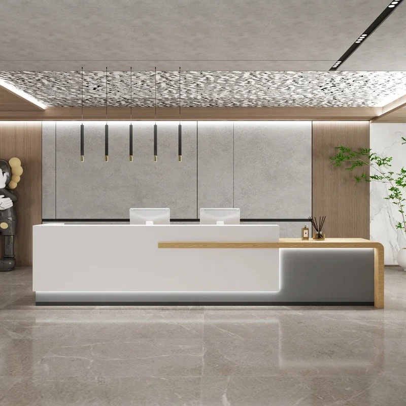 Corner Desktop Console Reception Desk Service Computer Modern Reception Desk Workbench Toonbank Receptie Office Furniture
Corner Desktop Console Reception Desk Service Computer Modern Reception Desk Workbench Toonbank Receptie Office Furniture