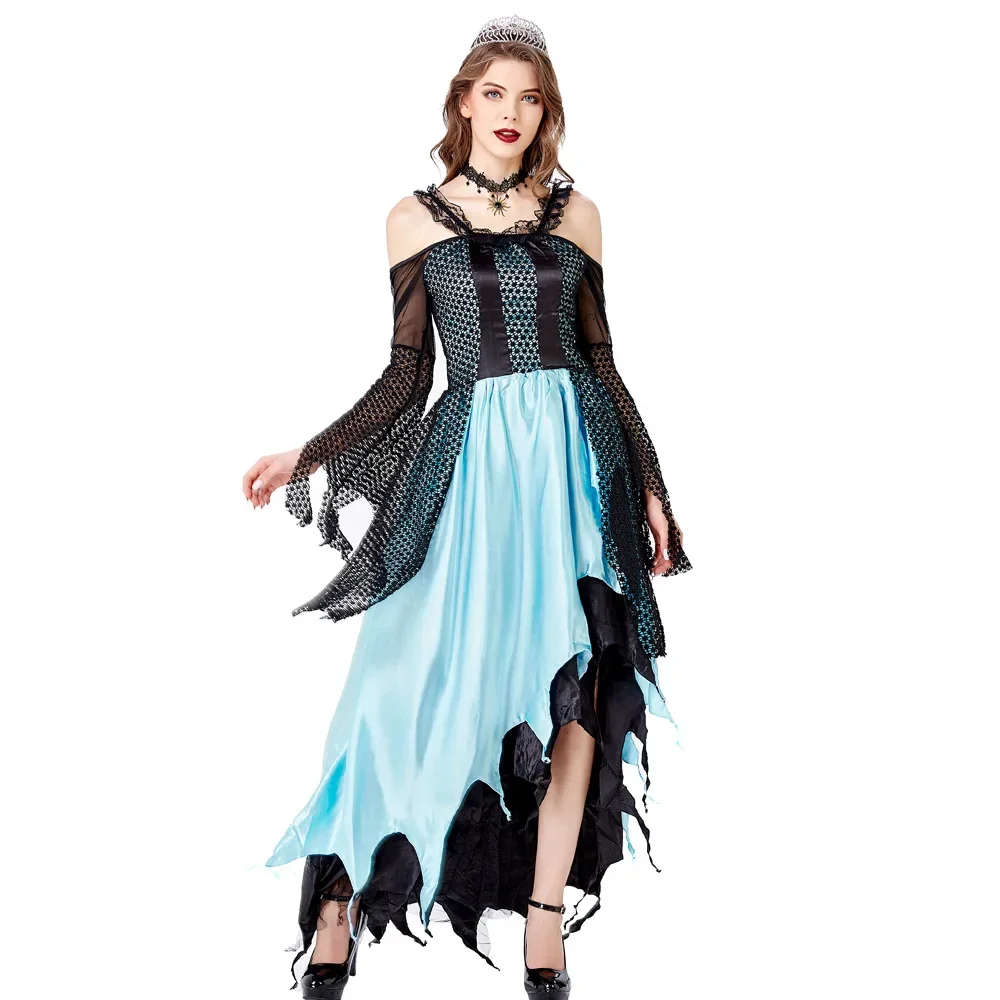 

Карнавальный женский костюм вампира на Хэллоуин, косплей, сексуальное горячее платье, одежда злой королевы, костюмы королевы Ds, форма для ночного клуба