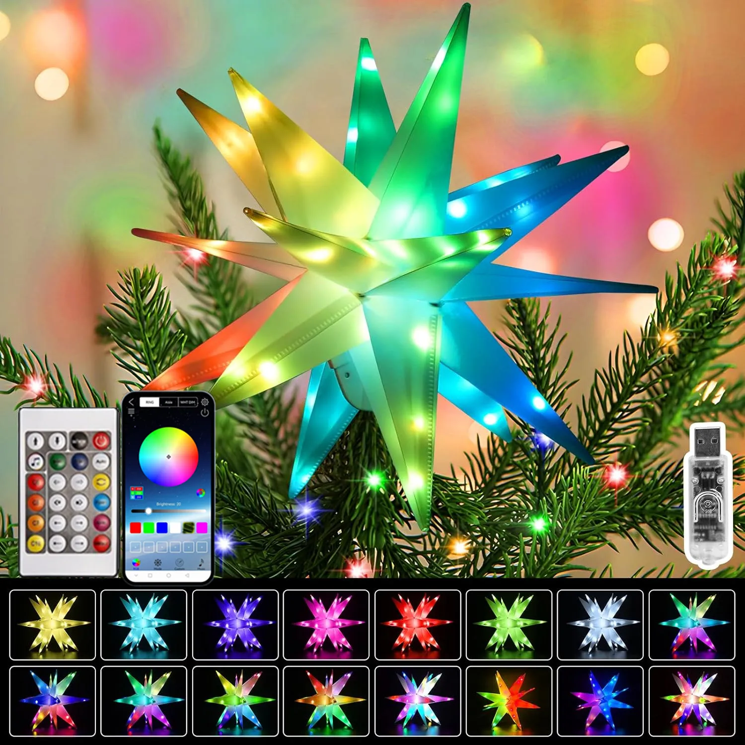 Smart LED RGB Explosive Star Light String Bluetooth APP Control USB Music Night Lamp Christmas Tree Decorative For Home Party
Smart LED RGB Explosive Star Light String Bluetooth APP Control USB Music Night Lamp Christmas Tree Decorative For Home Party