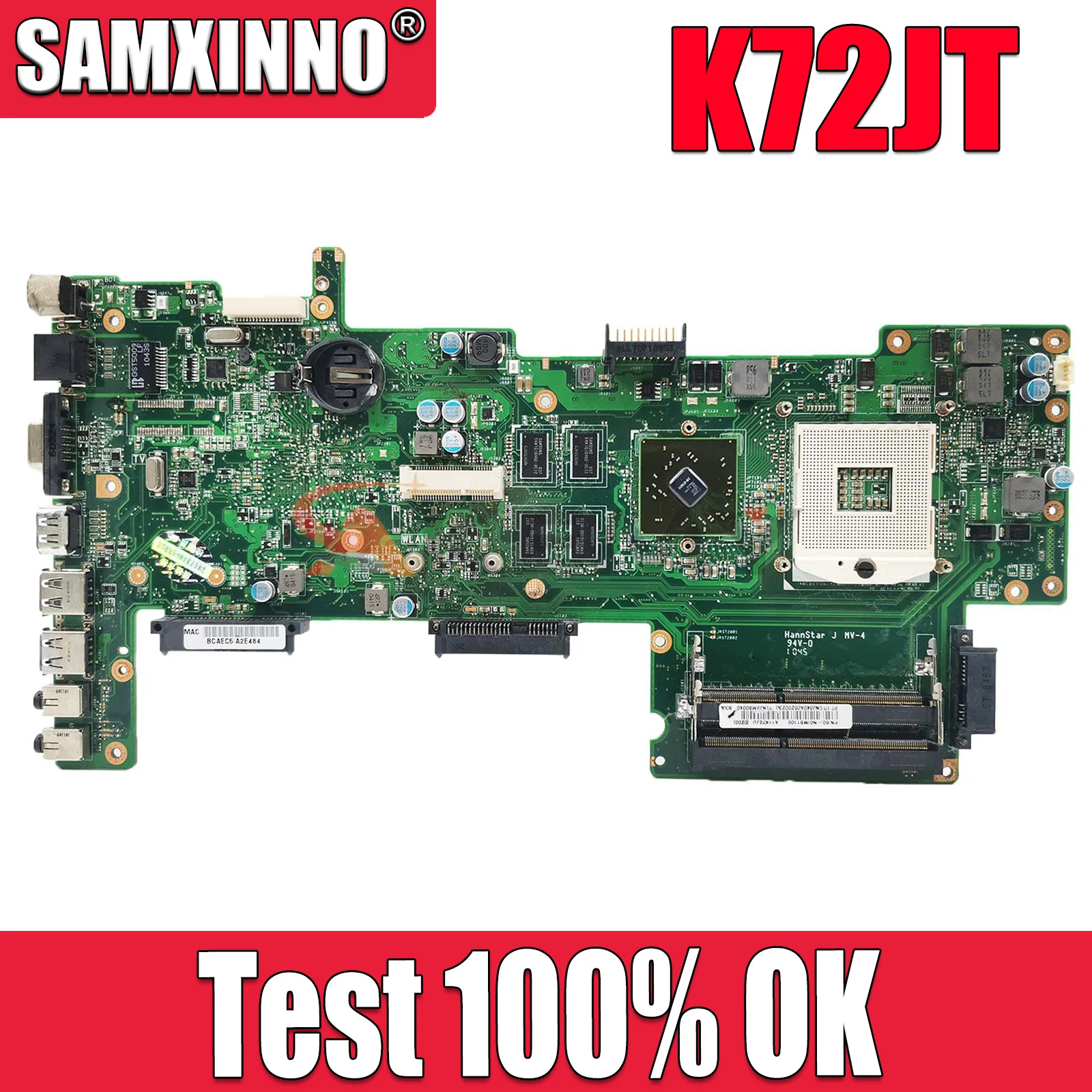 K72JT Motherboard For Asus K72JT K72JK K72JU K72J X72J K72JR Laptop Motherboard REV 2.0 8 memory PM Test work 100%
K72JT Motherboard For Asus K72JT K72JK K72JU K72J X72J K72JR Laptop Motherboard REV 2.0 8 memory PM Test work 100%