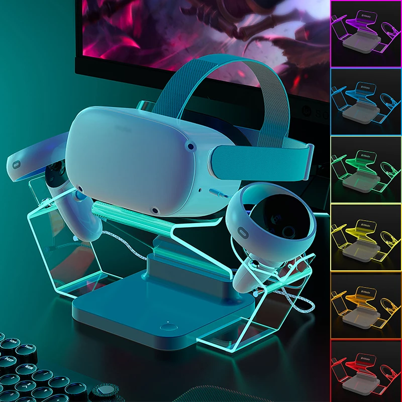 Fast Charging Dock For Oculus Quest 2 VR Headset Controllers Charger Holder Station with RGB Light For Meta Quest 2 Accessories
Fast Charging Dock For Oculus Quest 2 VR Headset Controllers Charger Holder Station with RGB Light For Meta Quest 2 Accessories