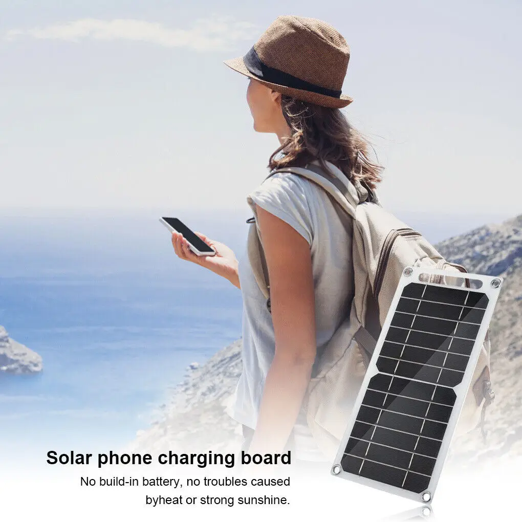 

6W Small Solar Panel Charging Panel, Outdoor Mobile Emergency Charging Power Supply for Mobile Phones