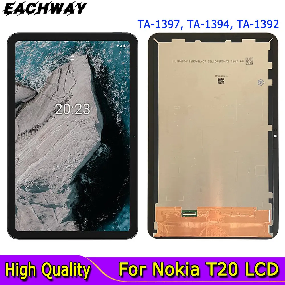 

10.4" For Nokia T20 LCD TA-1397 1394 1392 Display Touch Screen Digitizer Assembly Repair Replacement Parts For Nokia T20 LCD