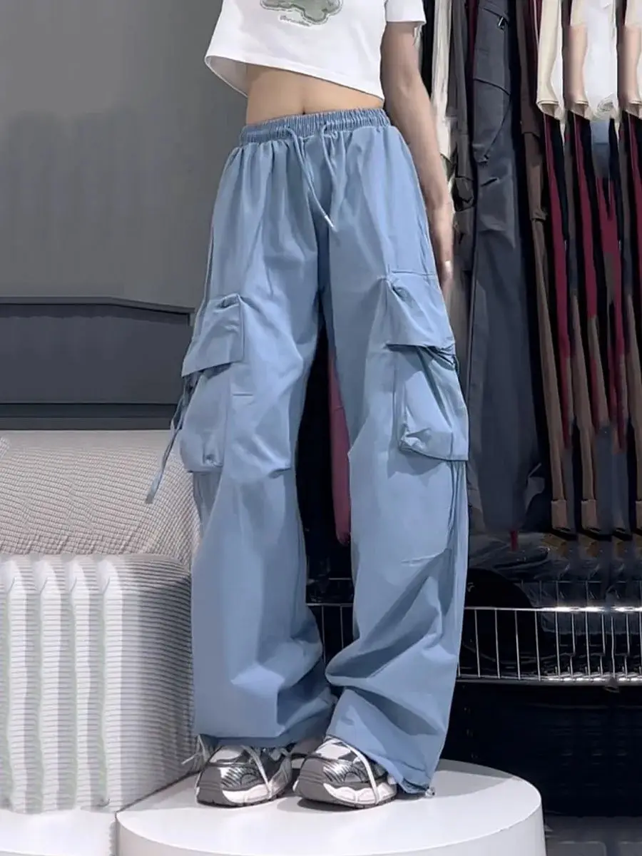 Y2K loose overalls women Harajuku retro solid large wide leg pants casual high waist pocket straight pants street wear
Y2K loose overalls women Harajuku retro solid large wide leg pants casual high waist pocket straight pants street wear