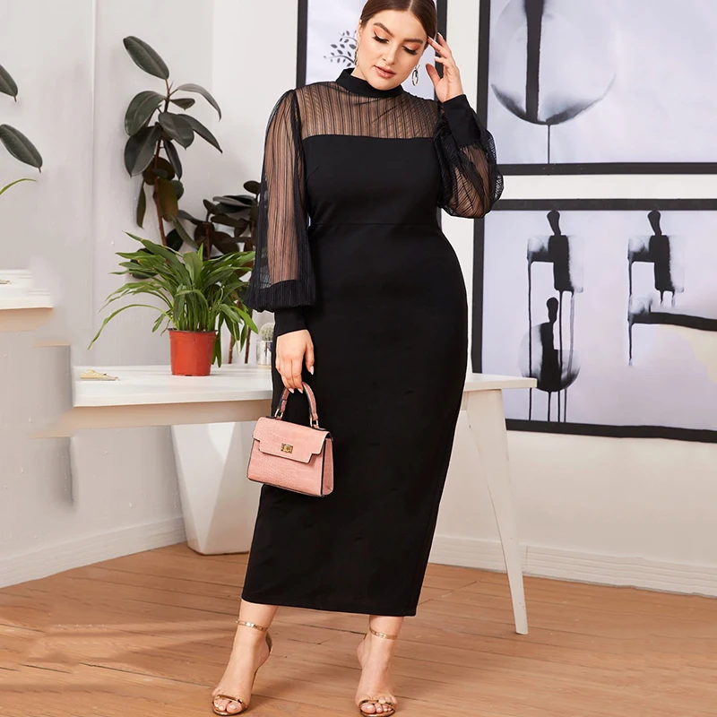 Black Lace Party Dresses OverSize Women's Dress Casual Chic Elegant Evening Party Long Sleeve Large Maxi Dress Robe Clothing
Black Lace Party Dresses OverSize Women's Dress Casual Chic Elegant Evening Party Long Sleeve Large Maxi Dress Robe Clothing