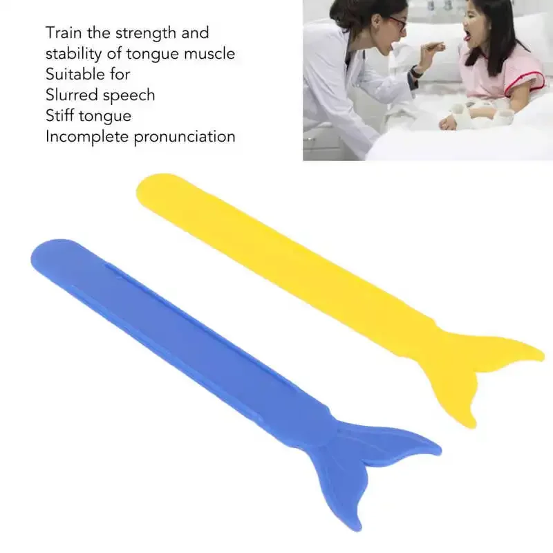 

2pcs Tongue Muscle Training Tool Plastic Tongue Tip Stability Coordination Exercise Oral Strength Trainer for Dysphonia People