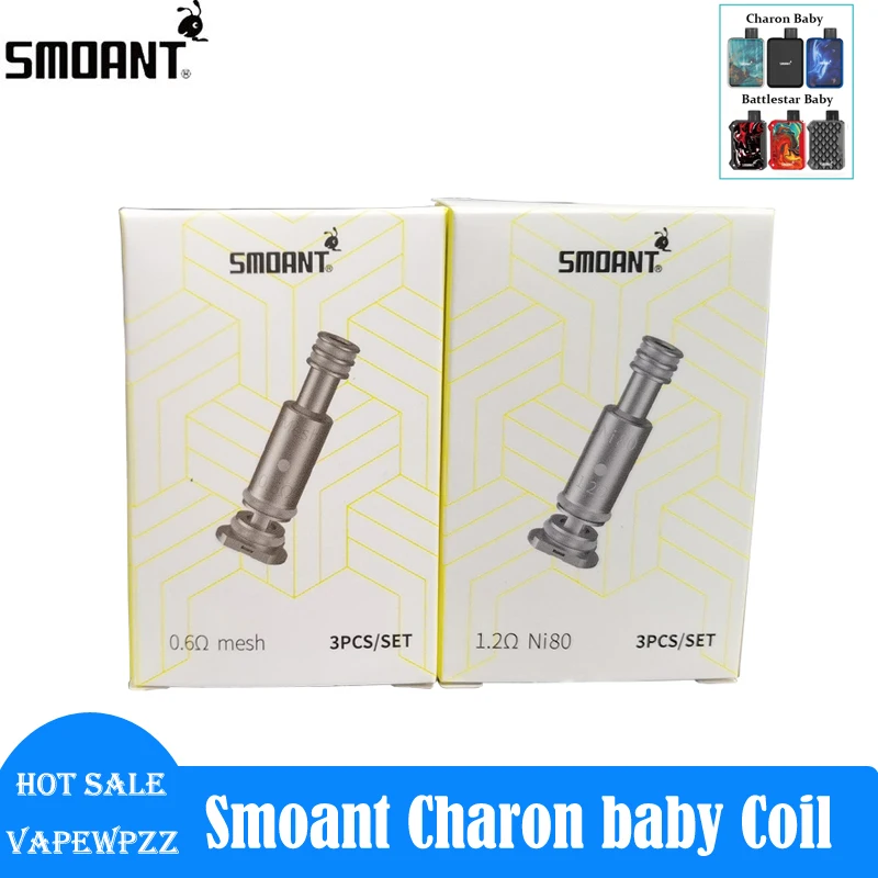 3-30pcs Original Smoant Charon Baby Pod Coil Mesh 0.6ohm & Ni-80 1.2ohm for Charon Baby Pod Veer Pod Battlestar baby Pod Kit
3-30pcs Original Smoant Charon Baby Pod Coil Mesh 0.6ohm & Ni-80 1.2ohm for Charon Baby Pod Veer Pod Battlestar baby Pod Kit