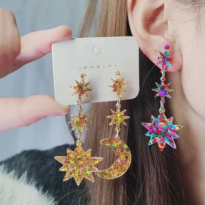 2024 New Star Moon Series Earrings European and American Creative Acrylic Jewelry for Women Girl
2024 New Star Moon Series Earrings European and American Creative Acrylic Jewelry for Women Girl