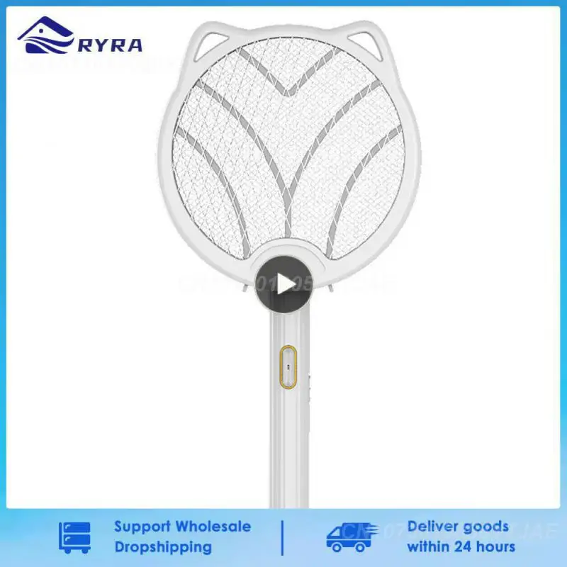 

New Folding Electric Mosquito Swatter Rechargeable Durable Household Four-in-one Mosquito Swatter Fly Swatter Lithium Battery