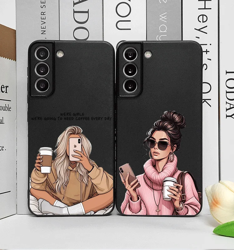 Girl Women Coffee Miss Phone Case for Samsung Galaxy A15 A13 A14 A55 A16 A54 A53 A52 A51 A71 5G Fashion Lady Female Soft Covers Girl Women Coffee Miss Phone Case for Samsung Galaxy A15 A13 A14 A55 A16 A54 A53 A52 A51 A71 5G Fashion Lady Female Soft Covers