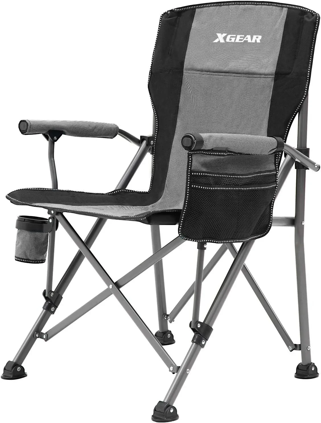 Camping Chair Hard Arm High Back Lawn Chair Heavy Duty with Cup Holder, for Camp, Fishing, Hiking, Outdoor, Carry Bag Included
Camping Chair Hard Arm High Back Lawn Chair Heavy Duty with Cup Holder, for Camp, Fishing, Hiking, Outdoor, Carry Bag Included