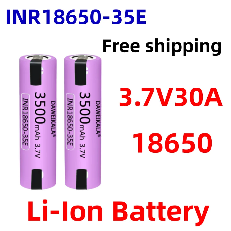 New INR18650 35E rechargeable battery, 100% original, INR18650-35E, 3500 mAh, 18650 lithium battery, DIY iron plate welding
New INR18650 35E rechargeable battery, 100% original, INR18650-35E, 3500 mAh, 18650 lithium battery, DIY iron plate welding