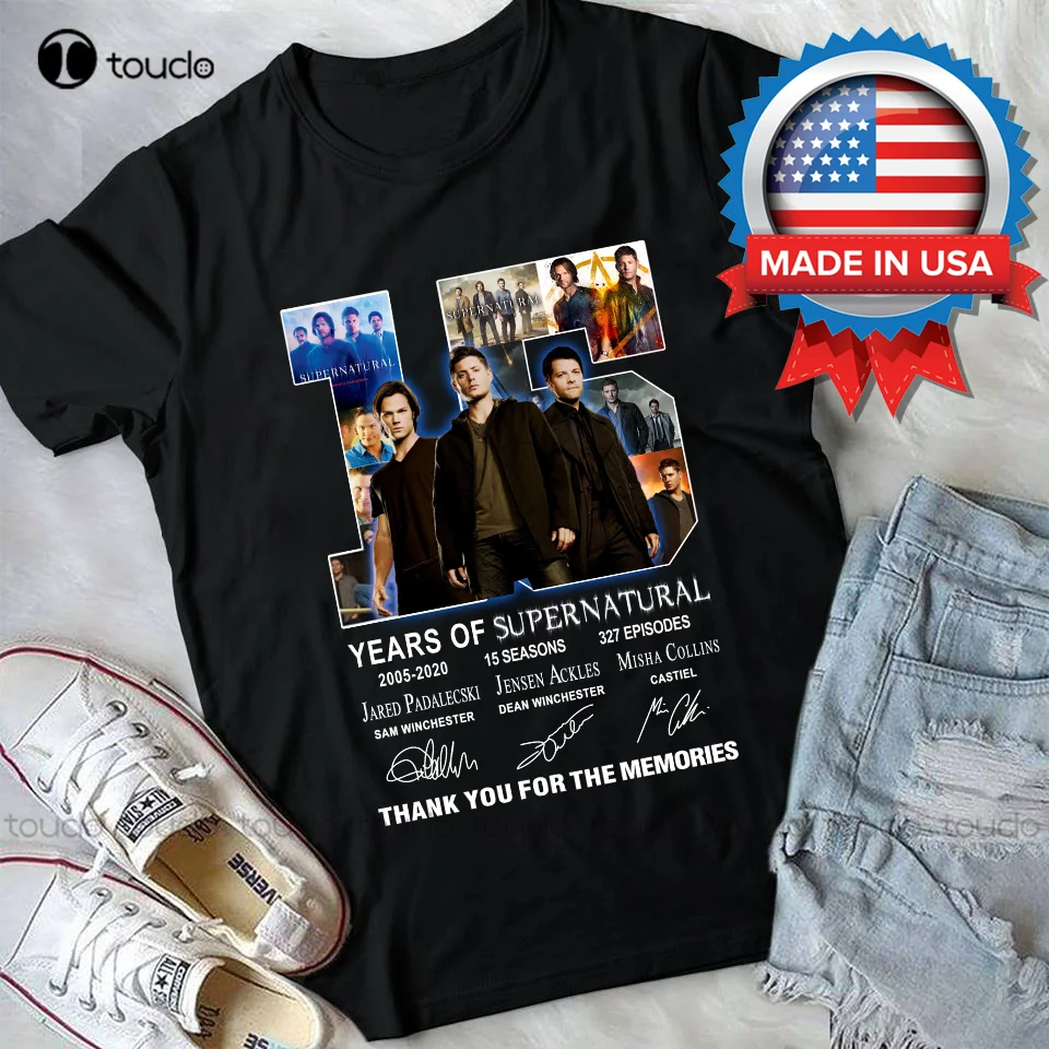 Supernatural 15Th Anniversary Thank You For The Memories T-Shirt Gift For Men Tshirt For Men Fashion Tshirt Summer New Popular
Supernatural 15Th Anniversary Thank You For The Memories T-Shirt Gift For Men Tshirt For Men Fashion Tshirt Summer New Popular