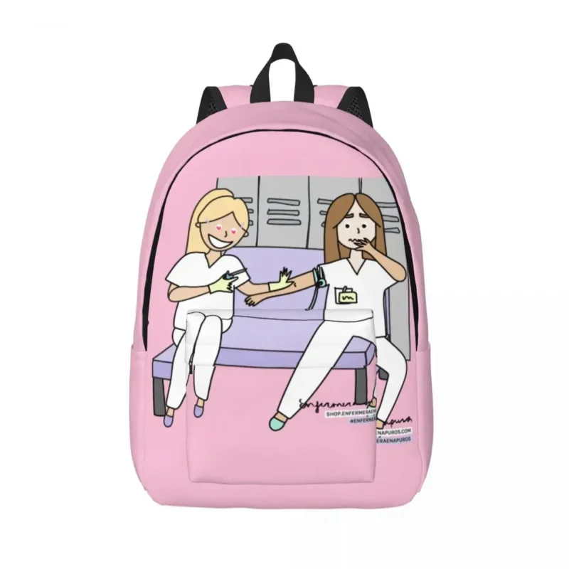 

Backpack for Boy Girl Kids Student School Bookbag Enfermera En Apuros Doctor Nurse Daypack Preschool Primary Bag Sports